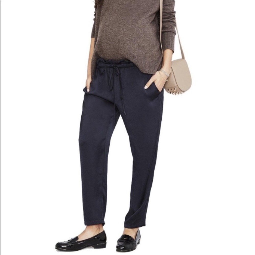 HATCH - Maternity Paperbag Pant - Navy - Size 1